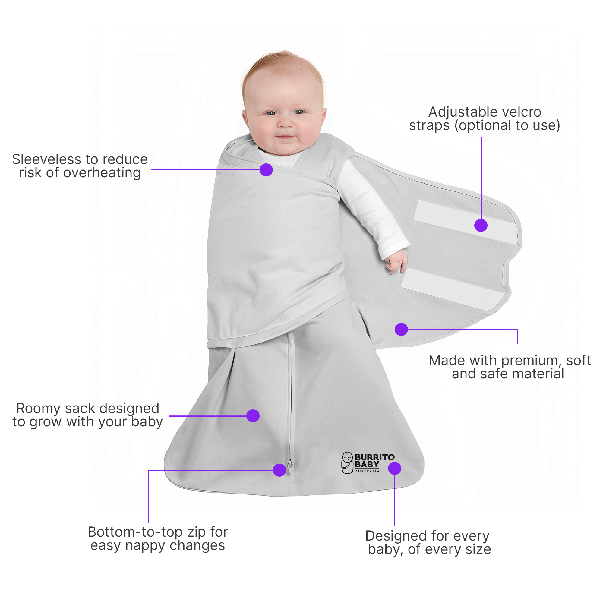 Transition Swaddle Burrito Baby